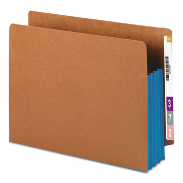 Smead® Redrope Drop-front End Tab File Pockets With Fully Lined Colored Gussets, 3.5" Expansion, Letter Size, Redrope-blue, 10-box freeshipping - TVN Wholesale